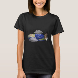 Wenn die Erde flach gewesen wäre, hätten Katzen ge T-Shirt