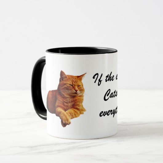 Wenn die Erde flach wäre... Tasse (Vorderseite Links)