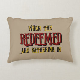 Wenn die Erlösten sind Ansammlung in Beige Dekokissen