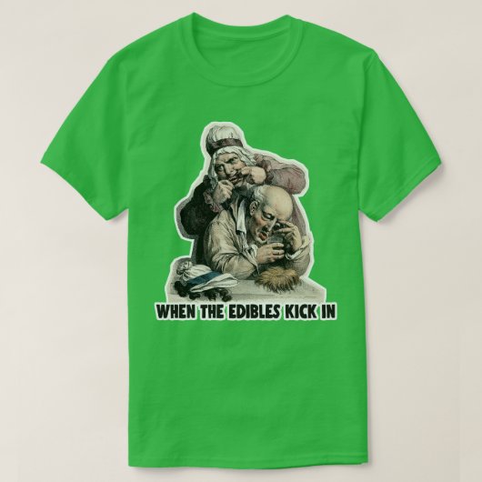 Wenn die Essbaren in lustige hohe AFStonerMedikame T-Shirt (Design vorne)