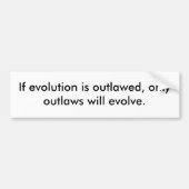 Wenn die Evolution verboten wird, werden sich nur  Autoaufkleber (Vorne)