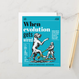 Wenn die Evolution verdrahtet wird, sind Great Dan Feiertagspostkarte