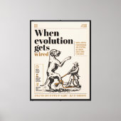Wenn die Evolution verdrahtet wird, sind Great Dan Leinwanddruck (Vorderseite)