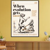 Wenn die Evolution verdrahtet wird, sind Great Dan Leinwanddruck (Insitu (Wohnzimmer))