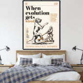 Wenn die Evolution verdrahtet wird, sind Great Dan Leinwanddruck (Insitu (Schlafzimmer))