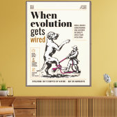 Wenn die Evolution verdrahtet wird, sind Great Dan Leinwanddruck (Insitu (Wohnzimmer))