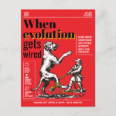 Wenn die Evolution verdrahtet wird, sind Great Dan Postkarte (Vorderseite)