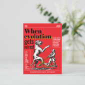 Wenn die Evolution verdrahtet wird, sind Great Dan Postkarte (Stehend Vorderseite)