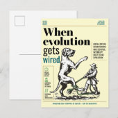 Wenn die Evolution verdrahtet wird, sind Great Dan Postkarte (Vorne/Hinten)