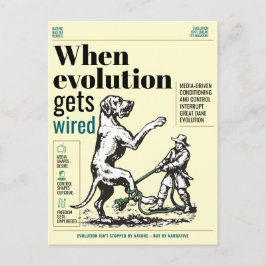 Wenn die Evolution verdrahtet wird, sind Great Dan Postkarte