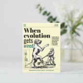 Wenn die Evolution verdrahtet wird, sind Great Dan Postkarte (Stehend Vorderseite)