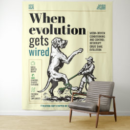 Wenn die Evolution verdrahtet wird, sind Great Dan Wandteppich