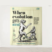 Wenn die Evolution verdrahtet wird, sind Great Dan Wandteppich (Vorderseite)