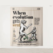 Wenn die Evolution verdrahtet wird, sind Great Dan Wandteppich (Vorderseite)