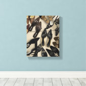 Wenn die Ferse passt | Designer-Heels Realismus-Ma Leinwanddruck (Insitu (Holzboden))