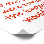 Wenn die freundlichsten Soule belohnt wurden Poster (Ecke)