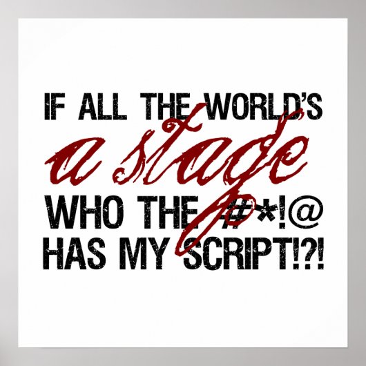 Wenn die ganze Welt eine Bühne ist ... Poster (Vorne)