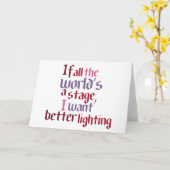 Wenn die ganze Welt eine Bühne ist, Wollte ich bes Karte (Gelbe Blume)