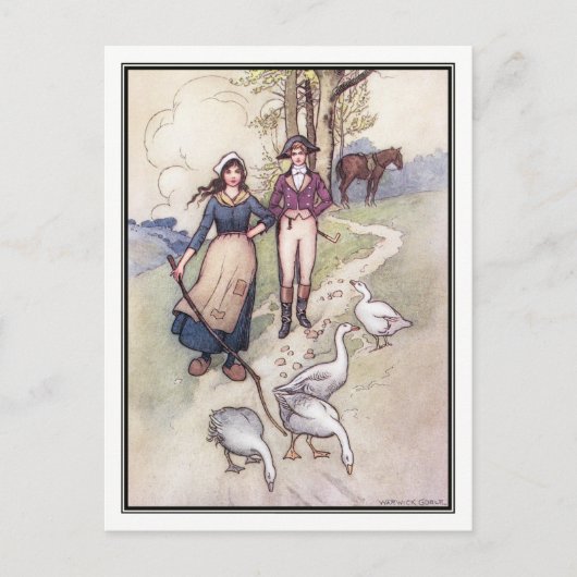 Wenn die ganze Welt jung ist durch Warwick Goble Postkarte (Vorderseite)