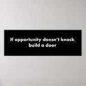 Wenn die Gelegenheit nicht klopft, um eine Tür zu Poster (Vorne)