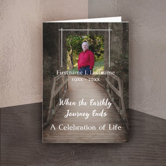 Wenn die irdische Reise das Memorial Bulletin been Karte