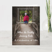 Wenn die irdische Reise das Memorial Bulletin been Karte (Vorderseite)