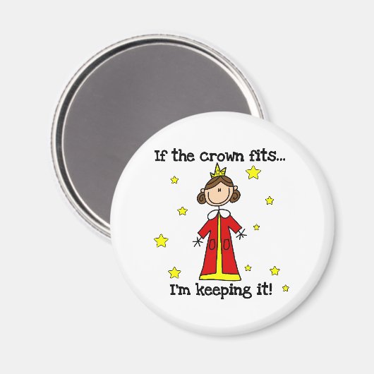 Wenn die Krone passt Magnet (Vorderseite/Rückseite)