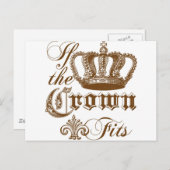 Wenn die Krone passt Postkarte (Vorne/Hinten)