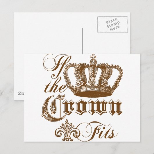 Wenn die Krone passt Postkarte (Vorne/Hinten)