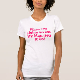 Wenn die Lichter Heraus-Rosa gehen T-Shirt
