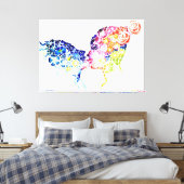 Wenn die Liebe blüht Leinwanddruck (Insitu (Schlafzimmer))