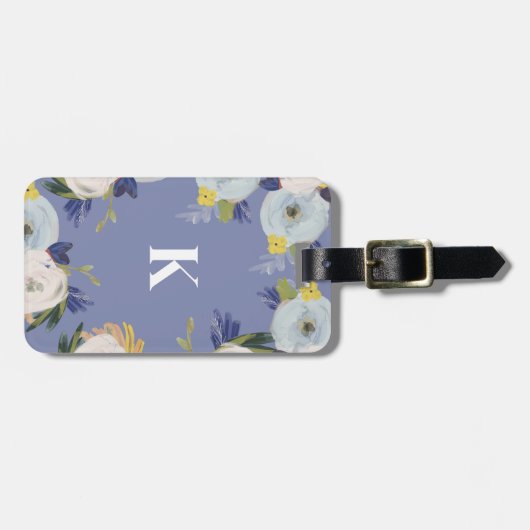 Wenn die Liebe Monogramm wächst Gepäckanhänger (Vorderseite horizontal)