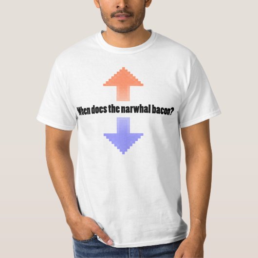 Wenn die Narwhal Speck Upvote Reddit Frage tut T-Shirt (Vorderseite)