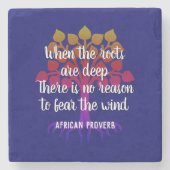 WENN DIE ROOTS TIEF inspirierendes Zitat sind Steinuntersetzer (Vorderseite)