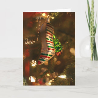 Wenn die Schuhsitze Feiertagskarte