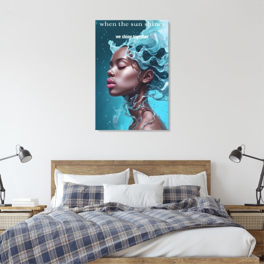 Wenn die Sonne scheint Canvas Print Leinwanddruck (Insitu (Schlafzimmer))