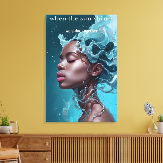 Wenn die Sonne scheint Canvas Print Leinwanddruck (Insitu (Wohnzimmer))