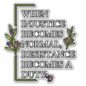 WENN DIE VERLETZUNG NORMALERWEISE WIRD, WIRD DIE R AUFKLEBER (Vorderseite)