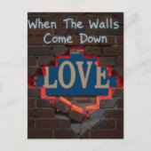 Wenn die Wände herunterkommen Postkarte (Vorderseite)