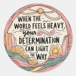 Wenn die Welt sich aufbläst Runder Aufkleber