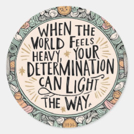 Wenn die Welt sich aufbläst Runder Aufkleber