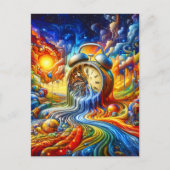 Wenn die Zeit wegschmilzt Postkarte (Vorderseite)