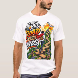 Wenn diese Straße niemals endet – Mountain-Abenteu T-Shirt