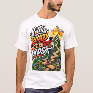 Wenn diese Straße niemals endet – Mountain-Abenteu T-Shirt