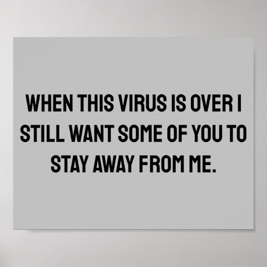 Wenn dieser Virus über 2020 Spaß ist Poster (Vorne)