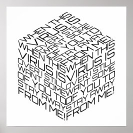 Wenn dieser Virus über schwarzem Text ist Poster