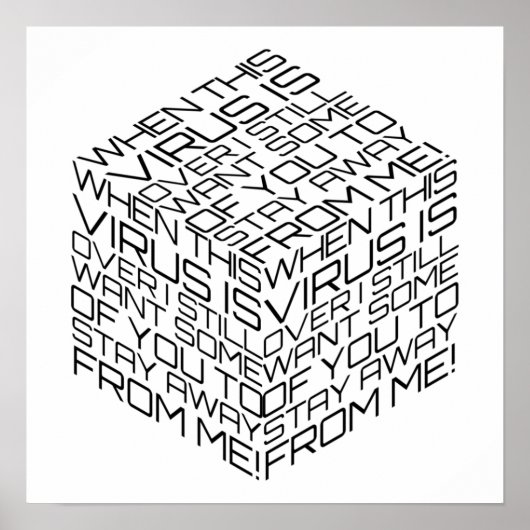 Wenn dieser Virus über schwarzem Text ist Poster (Vorne)