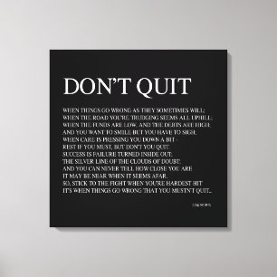 WENN DINGE FALSCH WERDEN, WIE SIE MANCHMAL WERDEN; LEINWANDDRUCK