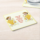 "Wenn dir das Leben die Hände tut" 6 Rechteckiger Pappuntersetzer (angewinkelt)