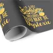 Wenn dir das Leben Melonen gibt, kannst du dyslexi Geschenkpapier (Rolleneckpunkt)